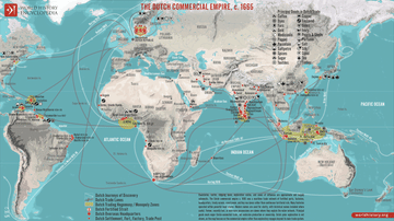 Map of the Dutch Commercial Empire, c. 1665