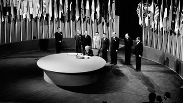 Signing the UN Charter
