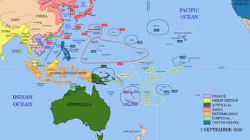 Map of Imperial Pacific Territories, 1939