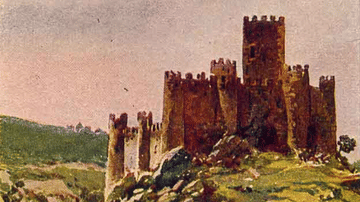 Watercolour Painting of Almourol Castle
