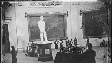 Thaddeus Stevens Lying in State in the Capitol Rotunda