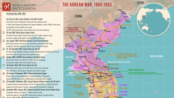 Map of the Korean War, 1950–1953