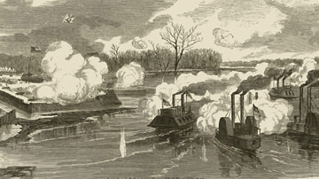 Union Gunboat Attack on Fort Henry