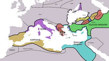 Map of Europe in 220 BC