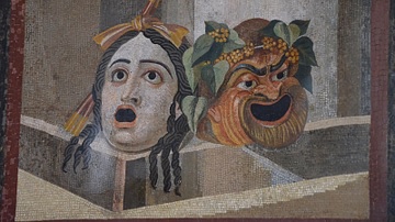Theatre Masks, Roman Mosaic