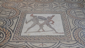 Gladiator Mosaic, Reims