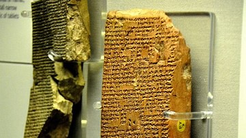 Goddess Ishtar descent to the underworld tablet