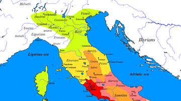 Map of the Roman Conquest of Italy