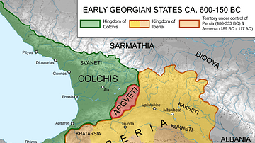Map of Ancient Georgian States (600-150 BCE)