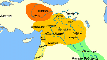 Map of Mesopotamia, c. 1400 BCE