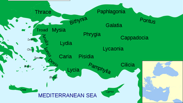 Bitinia Mapa Roman Province Bithynia et Pontus c. 200 CE - World History Encyclopedia