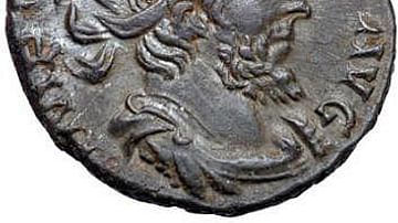 Coin Depicting Roman Emperor Tetricus