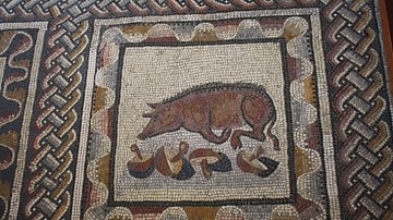 Wild Boar, Roman Mosaic