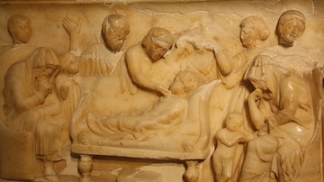 Mourning Scene, Roman Sarcophagus