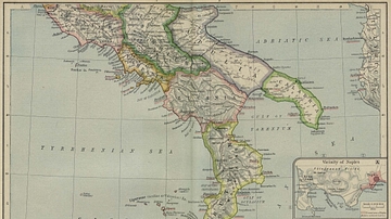 Map of Ancient Italy, Southern Part