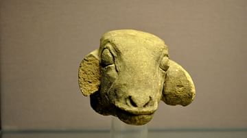 Head of Ewe Figurine
