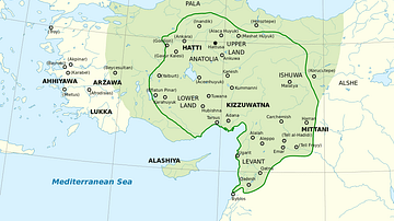 Map of the Hittite Empire