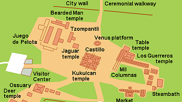 Map of Chichen Itza