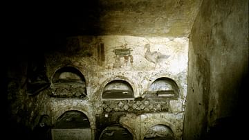 Fresco of Duck and Tripod, Columbarium 3, Vigna Codini