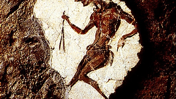 Dancer with Conical Hat Holding Noisemaker, Columbarium Villa Pamphili