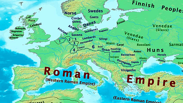 Map of Europe, 400 CE