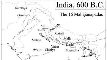Map of India, 600 BCE