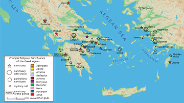 Map of Classical Greek Sanctuaries