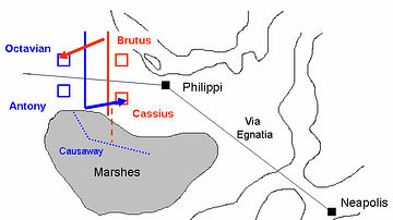 1st Battle of Philippi 42 BCE