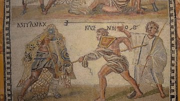 Retiarius Gladiator Mosaic