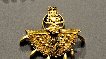 Shield Ring with Amun's Head