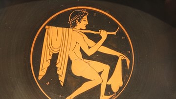 Red-figure Tondo Depicting a Youth