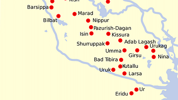 Map of Sumer and Elam