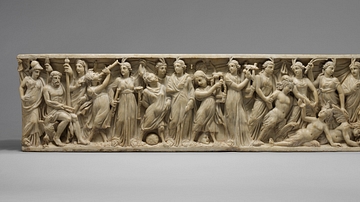 Marble Sarcophagus with the Contest between the Muses and the Sirens