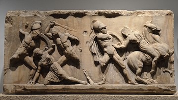 Amazonomachy Relief from the Mausoleum at Halicarnassus