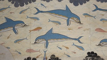 Dolphin Fresco, Knossos, Crete