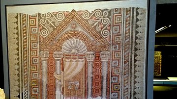 Mosaic of Temple Facade with Torah Ark