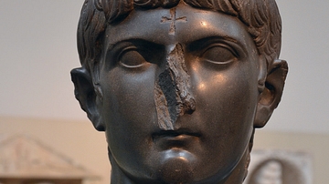 Bust of Germanicus mutilated by Christians