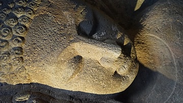 Resting Buddha in Ajanta