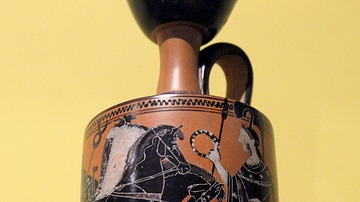 Lekythos, Gods with Chariots