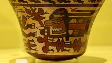 Nazca Vase with Warrior & Trophy Heads
