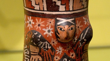 Nazca Vase wtih Cross-legged Male