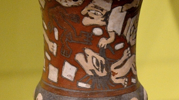 Nazca Vase with Decapitation Scene