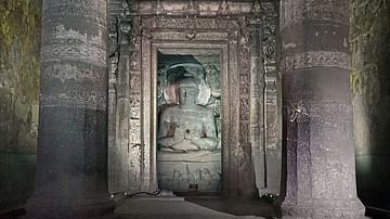 Buddha Sculpture in Ajanta