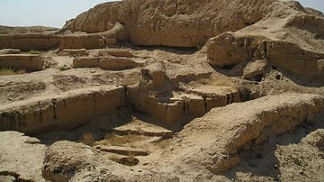 Remains of the ziggurat attached to the so-called Temple of Lions at Mari