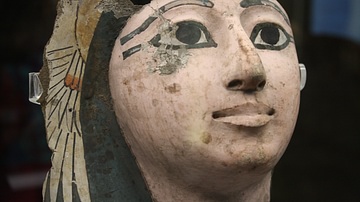 Egyptian Cartonnage Mummy Face