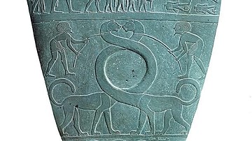 Serpopards, Narmer Palette