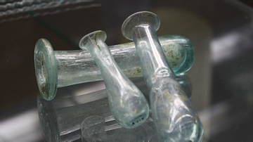 Roman Clear Glass Perfume Bottles