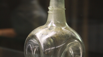 Roman Bulbous Glass Perfume Bottle