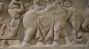 Detail of Roman Sarcophagus with an Elephant