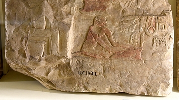Egyptian Relief showing a butcher and an ox